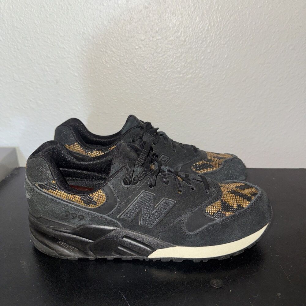 New Balance Elite Edition 999 Sneakers Shoes Rare Black Gold Weave Women 8 US
